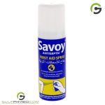 Savoy First Aid Spray is a Fast-acting antiseptic spray that provides instant relief for wounds, cuts, and minor injuries. It is ideal for home first-aid kits, travel, and outdoor activities.