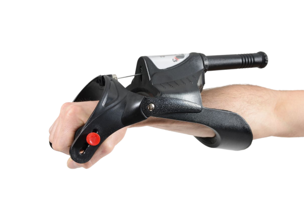 The picture shows MoVeS Wrist Exerciser which is the demonstration of the product on how to use.