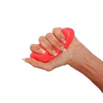 Image of a hand gripping a red manus comfort putty