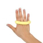 Image of a hand using a yellow manus comfort putty