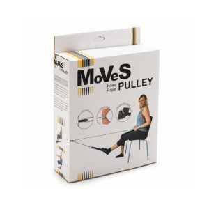 The picture shows MoVeS Knee Rope Pulley which is the box of the product.