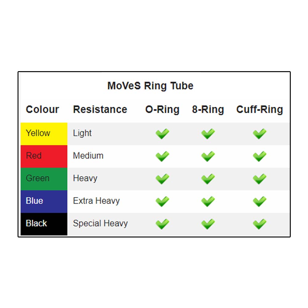 The picture shows MoVeS Ring Tube which is the table of variations of color of the item.