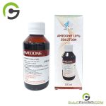 Amedone 10% povidone iodine antiseptic solution 100ml, ideal for wound care, surgical site preparation, and skin disinfection. An effective antiseptic for clinical and home use.