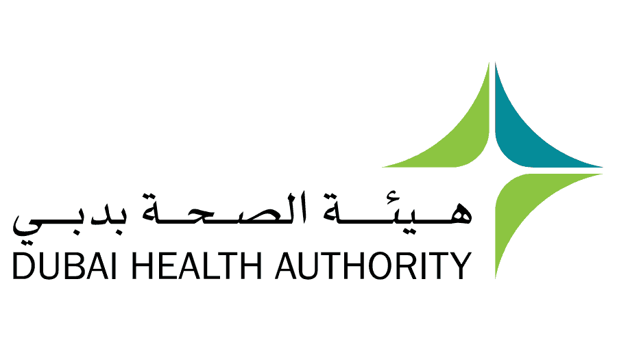 The logo of DHA, one of the providers of physiotherapy exams